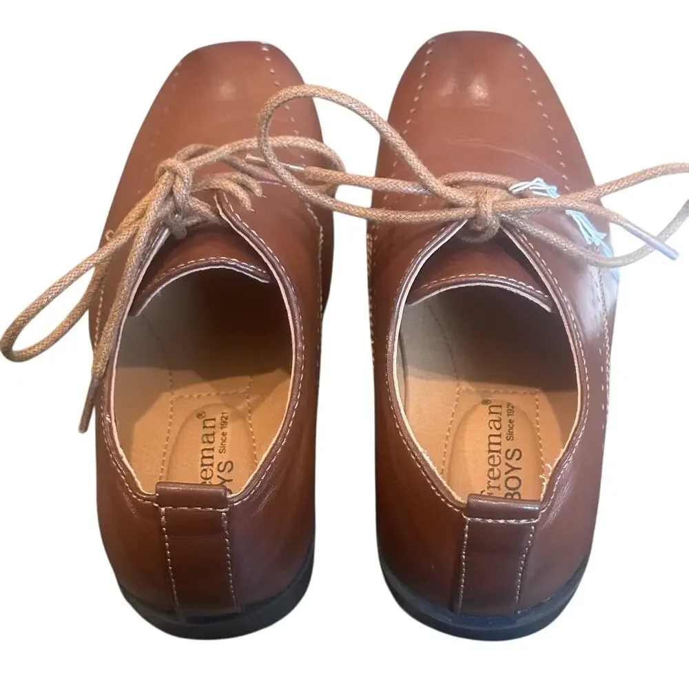 Freeman Boys Cole11-7 Brown Boys Dress Shoes Size 12M, SCVLPOTRK#958480